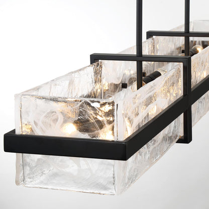 Cloud Break Linear Pendant Light in Detail.