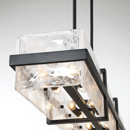 Cloud Break Linear Pendant Light in Detail.