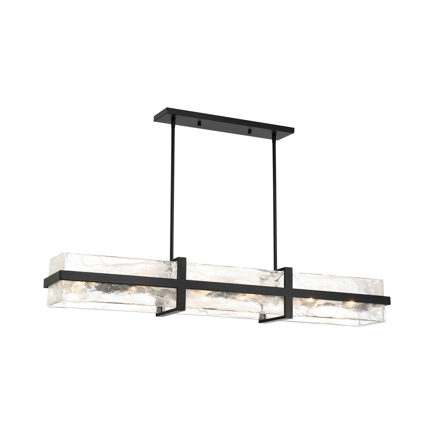 Cloud Break Linear Pendant Light in Detail.