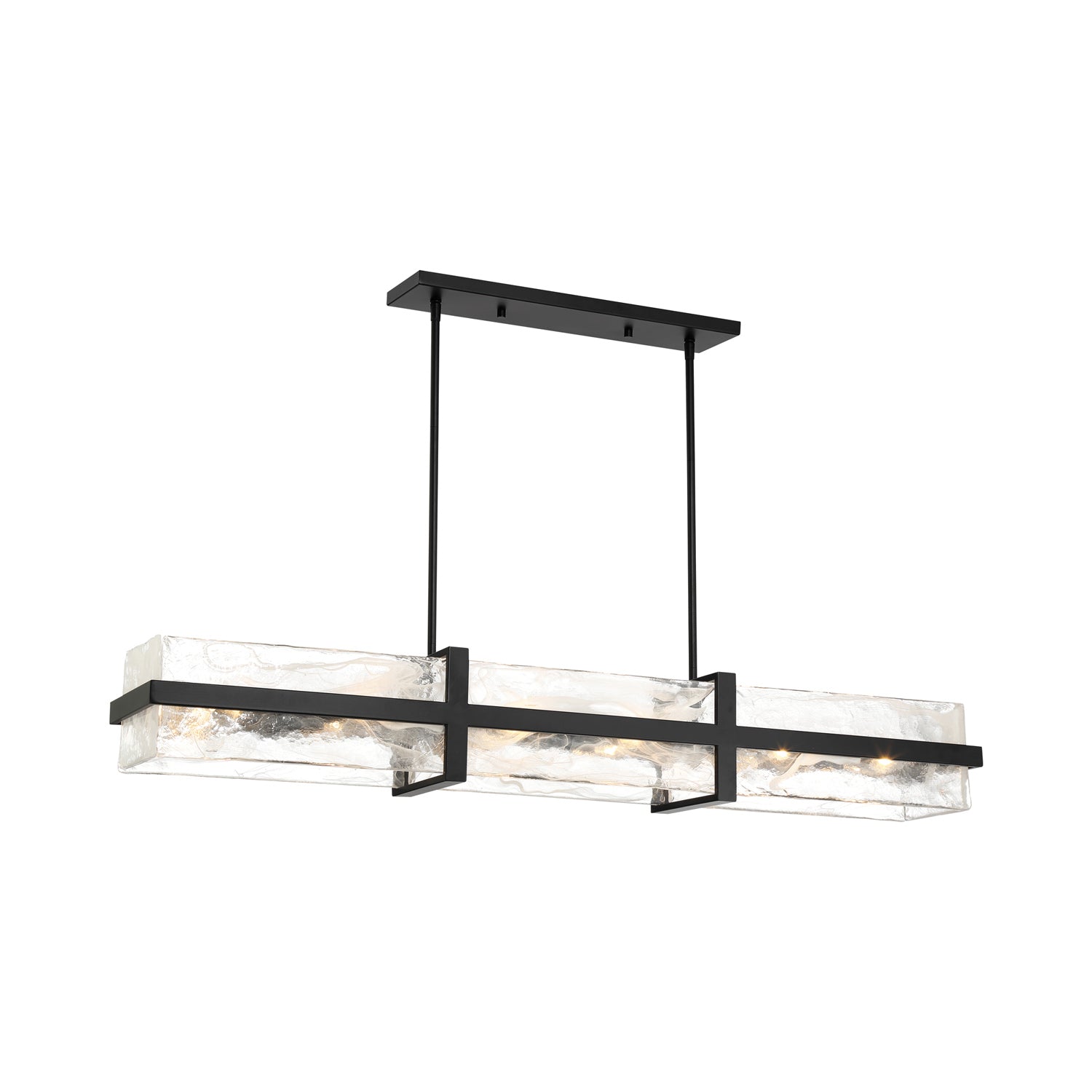 Cloud Break Linear Pendant Light in Detail.