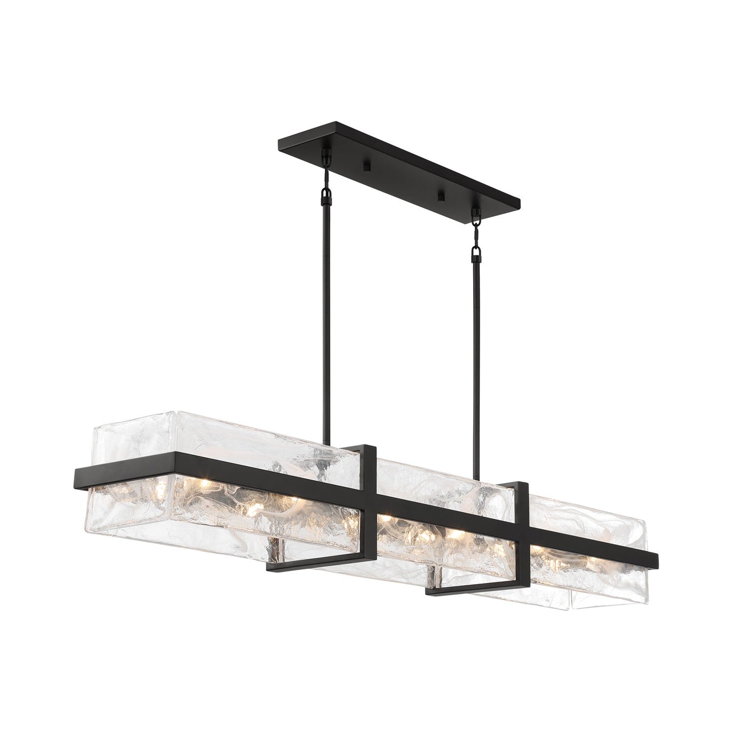 Cloud Break Linear Pendant Light in Detail.