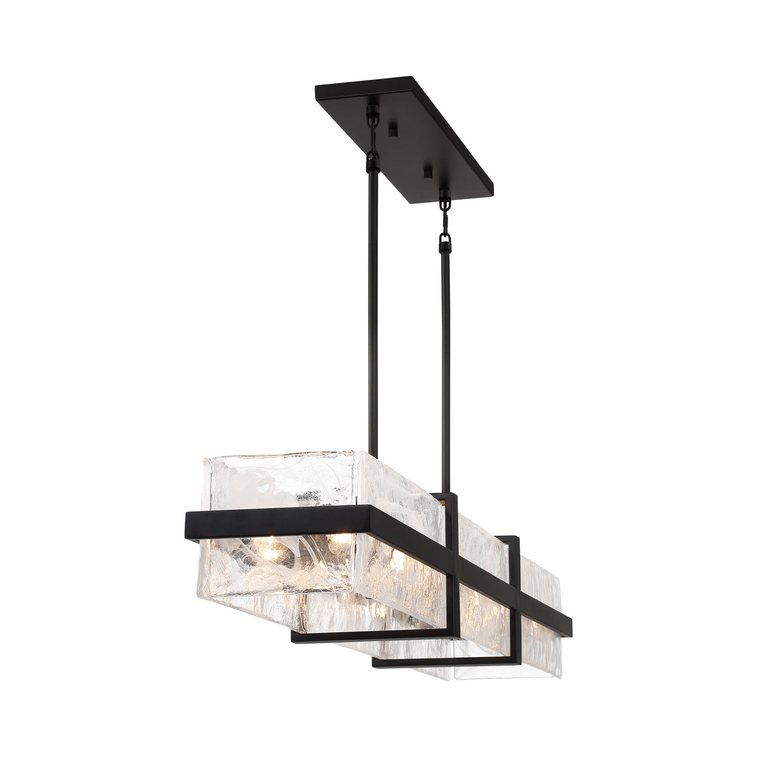 Cloud Break Linear Pendant Light in Detail.