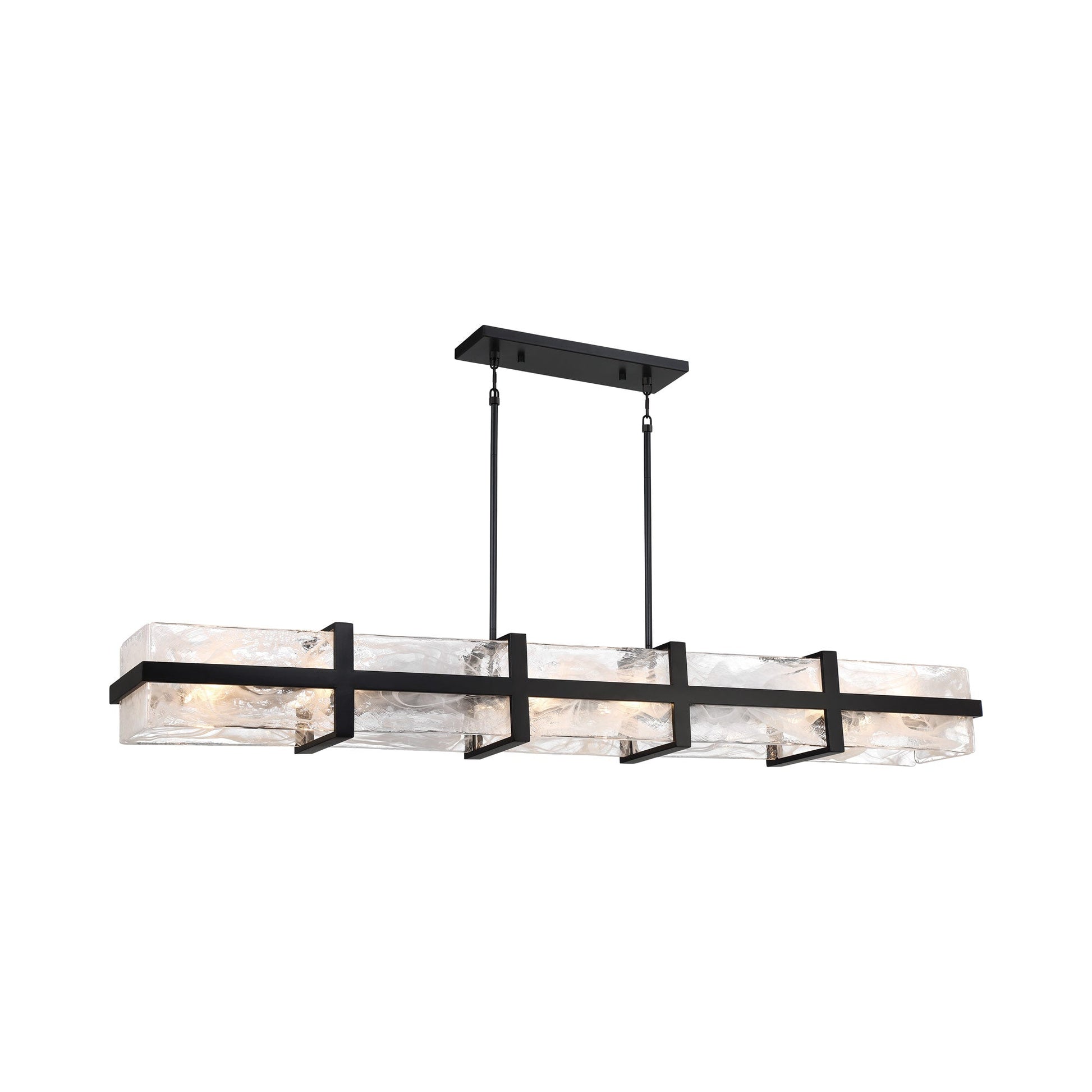 Cloud Break Linear Pendant Light (59.75-Inch).