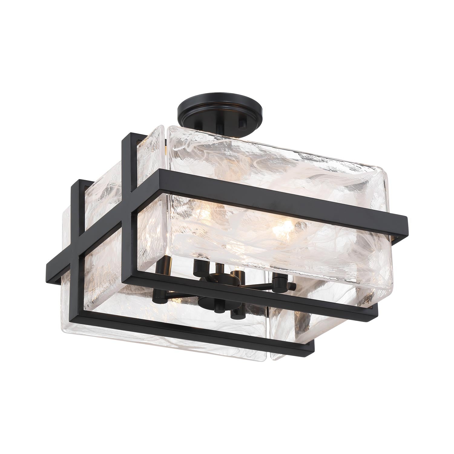 Cloud Break Semi Flush Mount Ceiling Light.