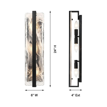 Cloud Break Wall Light - line drawing.