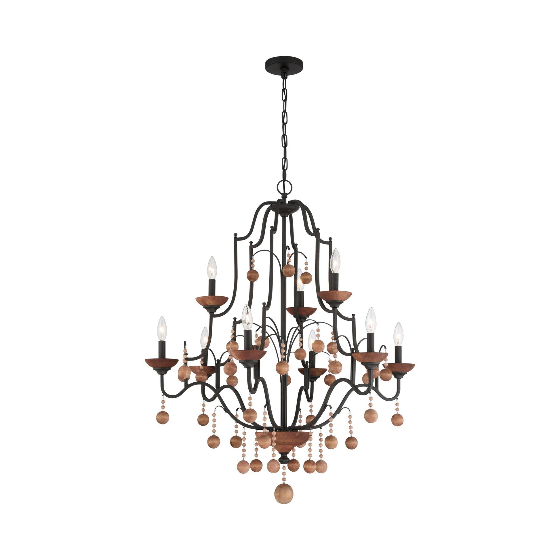 Colonial Charm Chandelier in Detail.