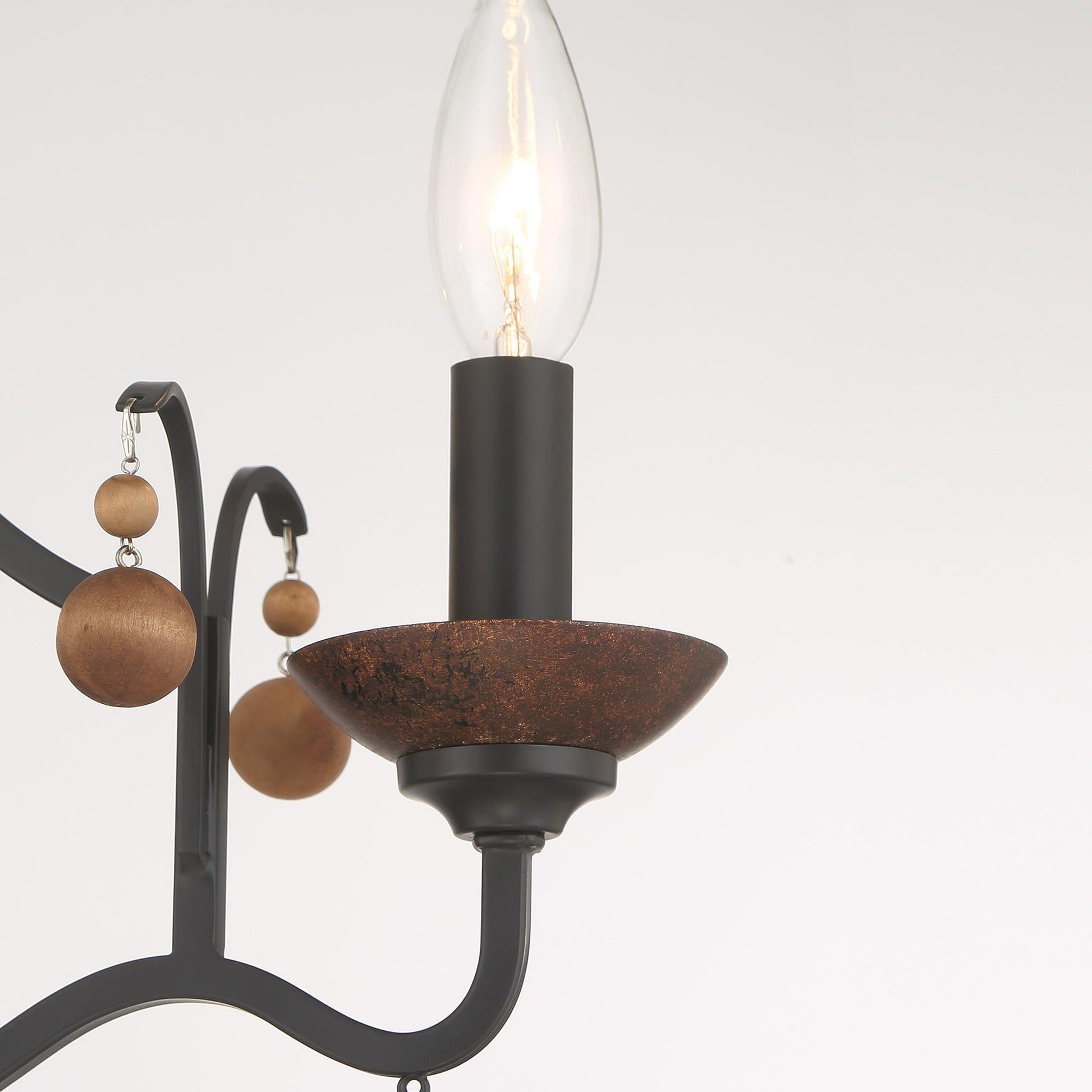 Colonial Charm Semi Flush Mount Ceiling Light in Detail.