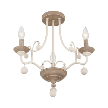 Colonial Charm Semi Flush Mount Ceiling Light in Detail.