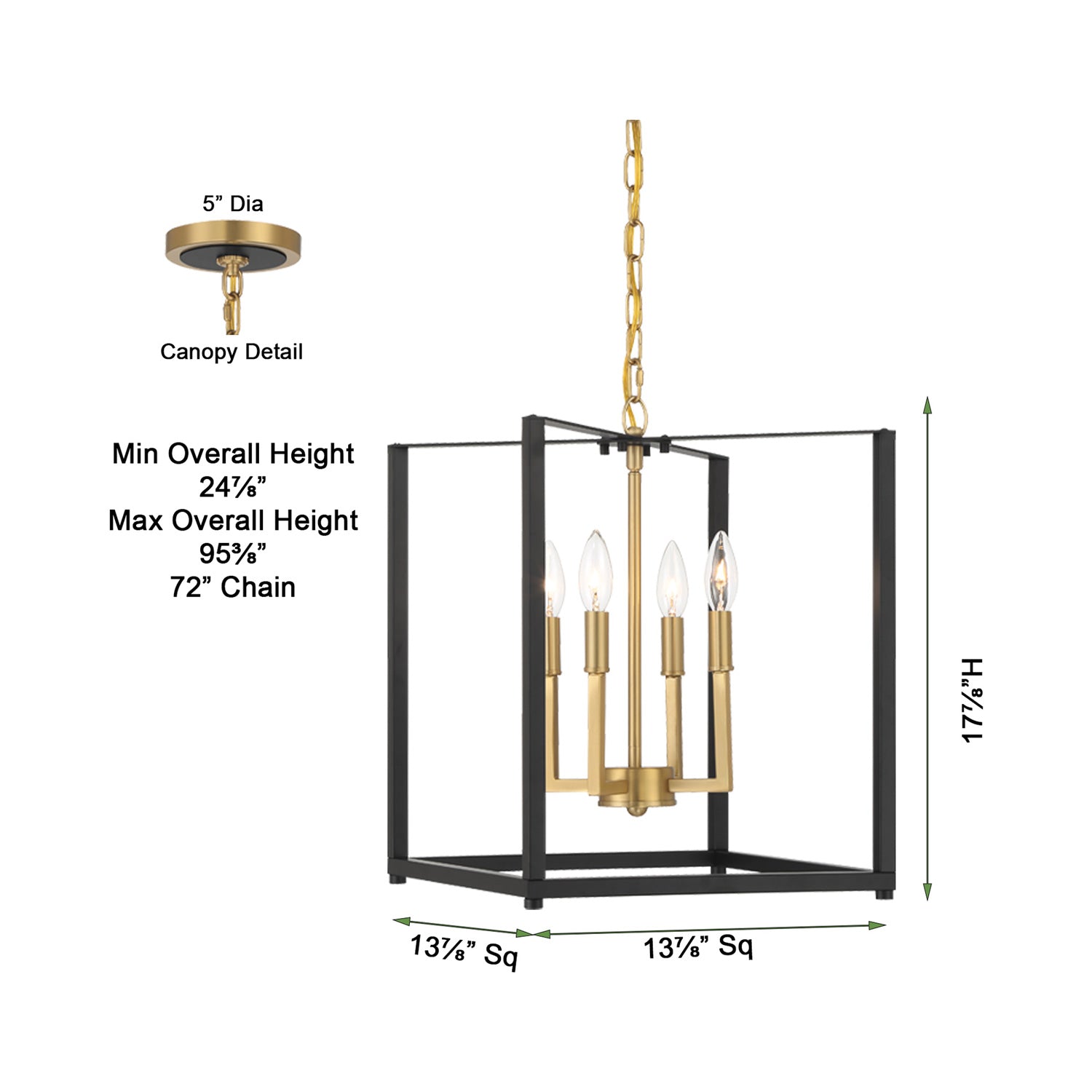 Colwick Pendant Light - line drawing.
