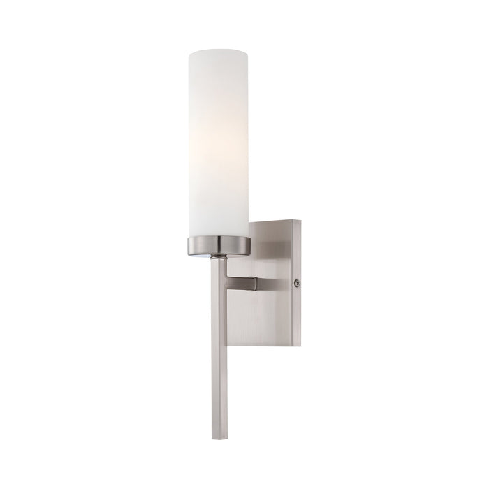 Compositions 1-Light Bath Wall Light in Brushed Nickel.