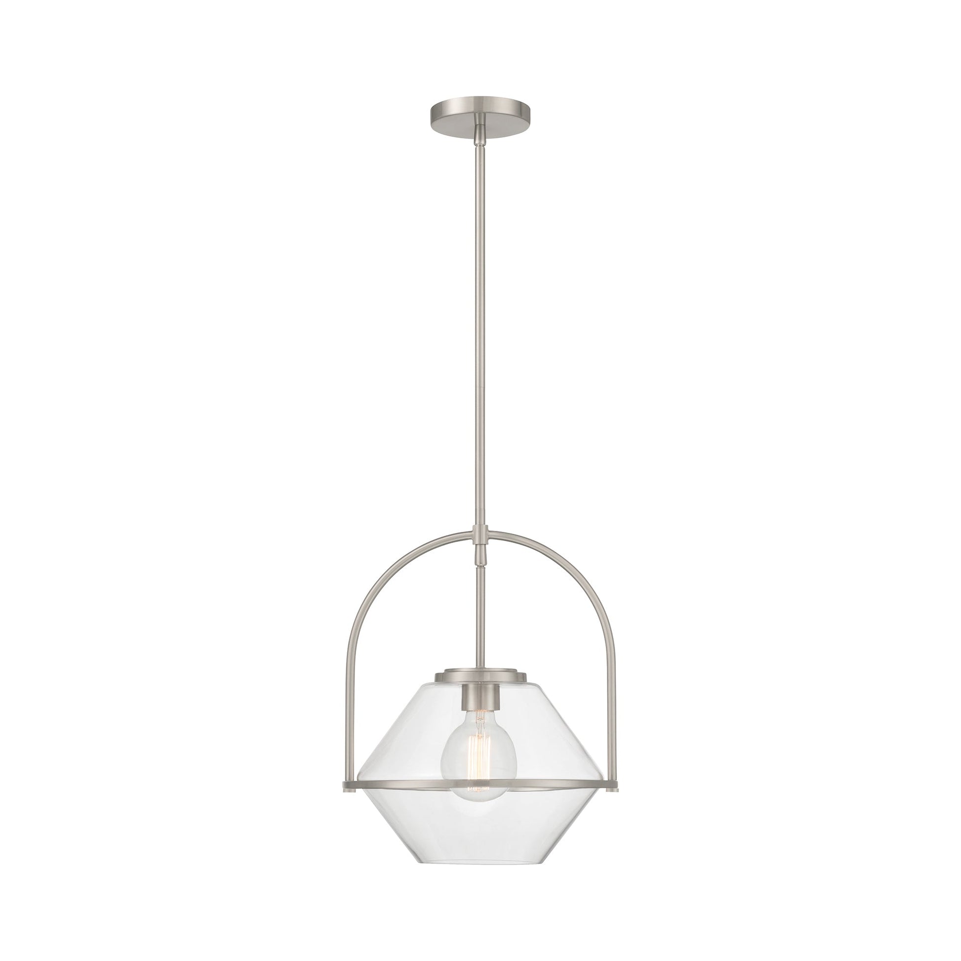 Coralyn Pendant Light in Brushed Nickel.