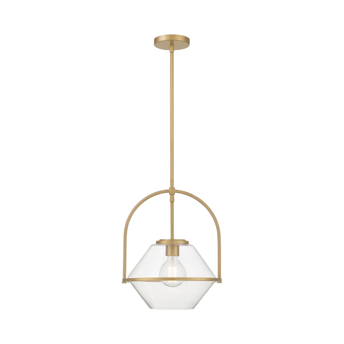 Coralyn Pendant Light in Legacy Brass.