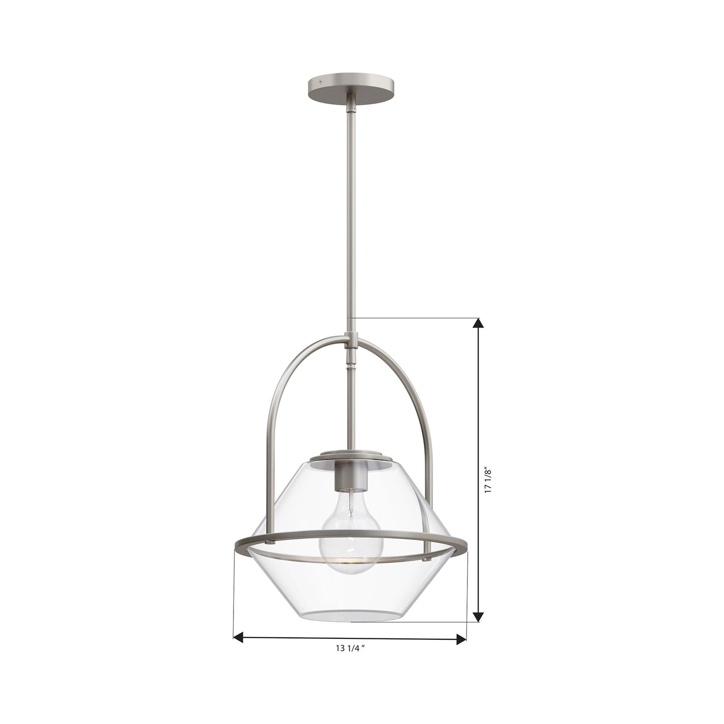 Coralyn Pendant Light - line drawing.