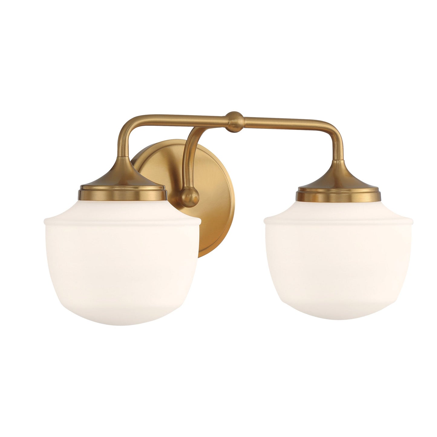 Cornwell Bath Vanity Light in Aged Brass (2-Light).