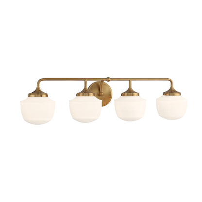 Cornwell Bath Vanity Light in Aged Brass (4-Light).
