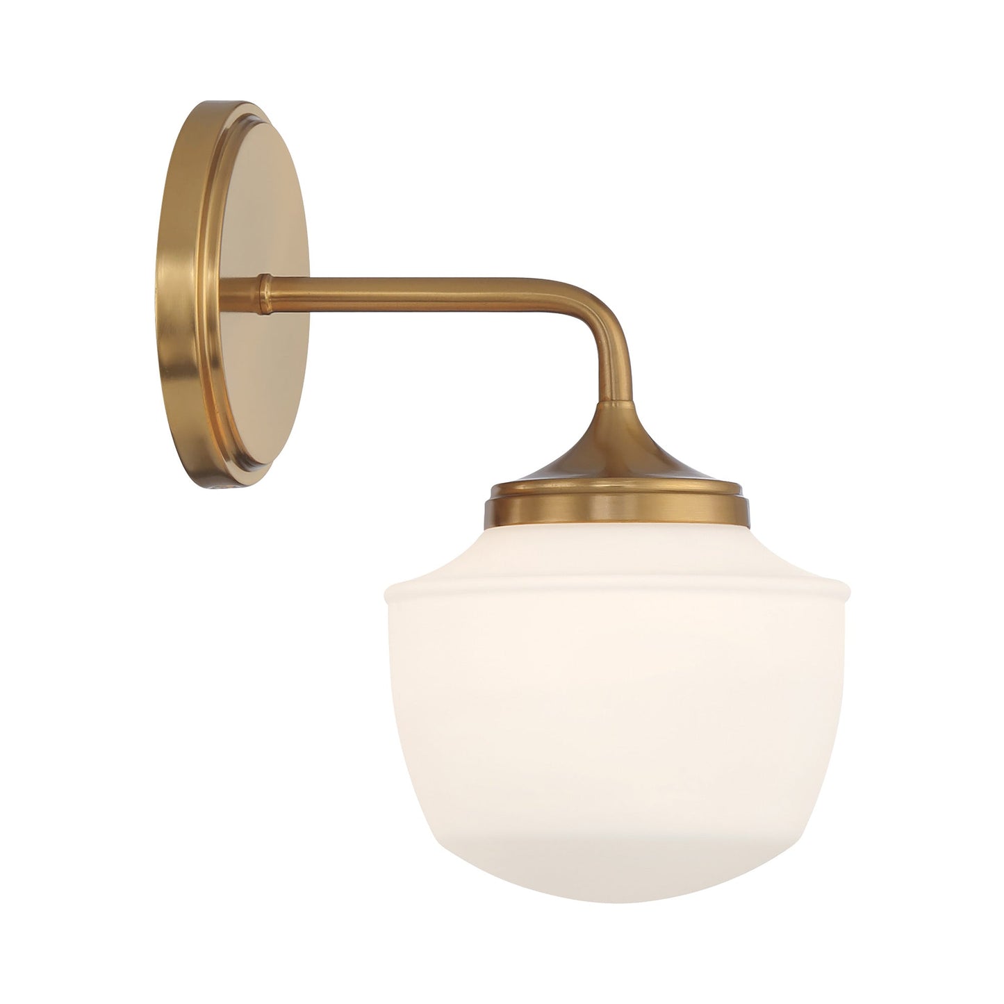 Cornwell Bath Wall Light in Aged Brass.