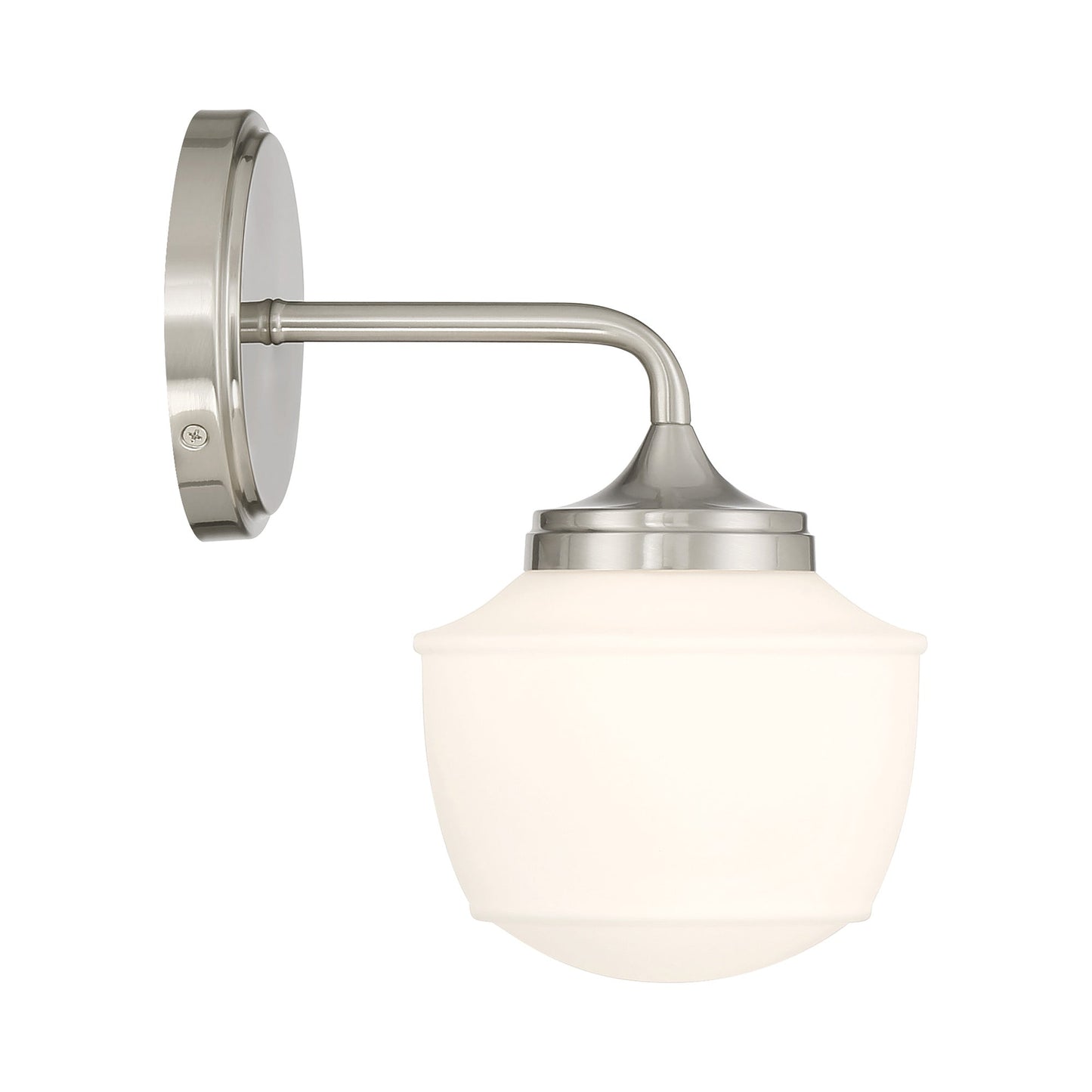 Cornwell Bath Wall Light in Brushed Nickel.