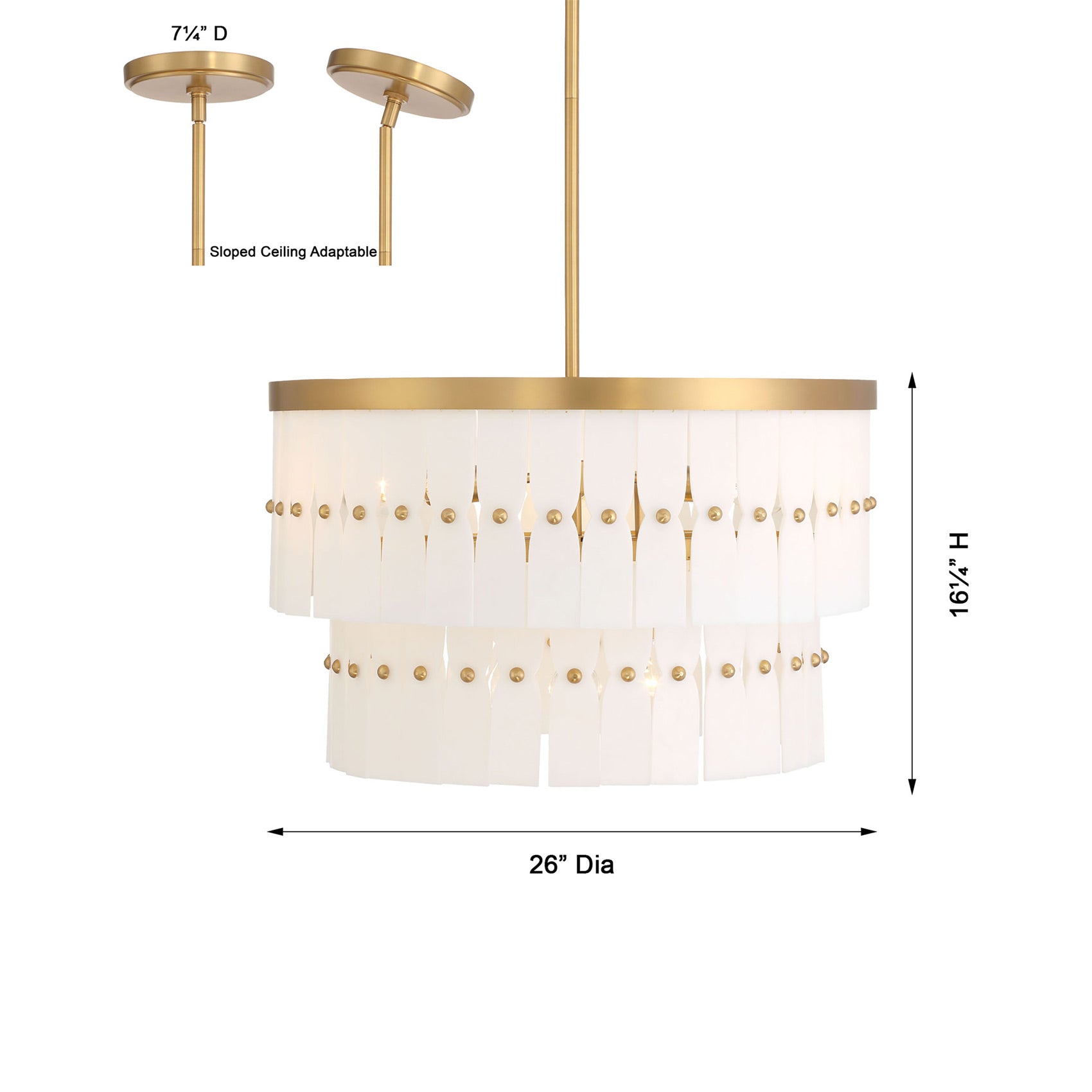 Coronelle Pendant Light - line drawing.