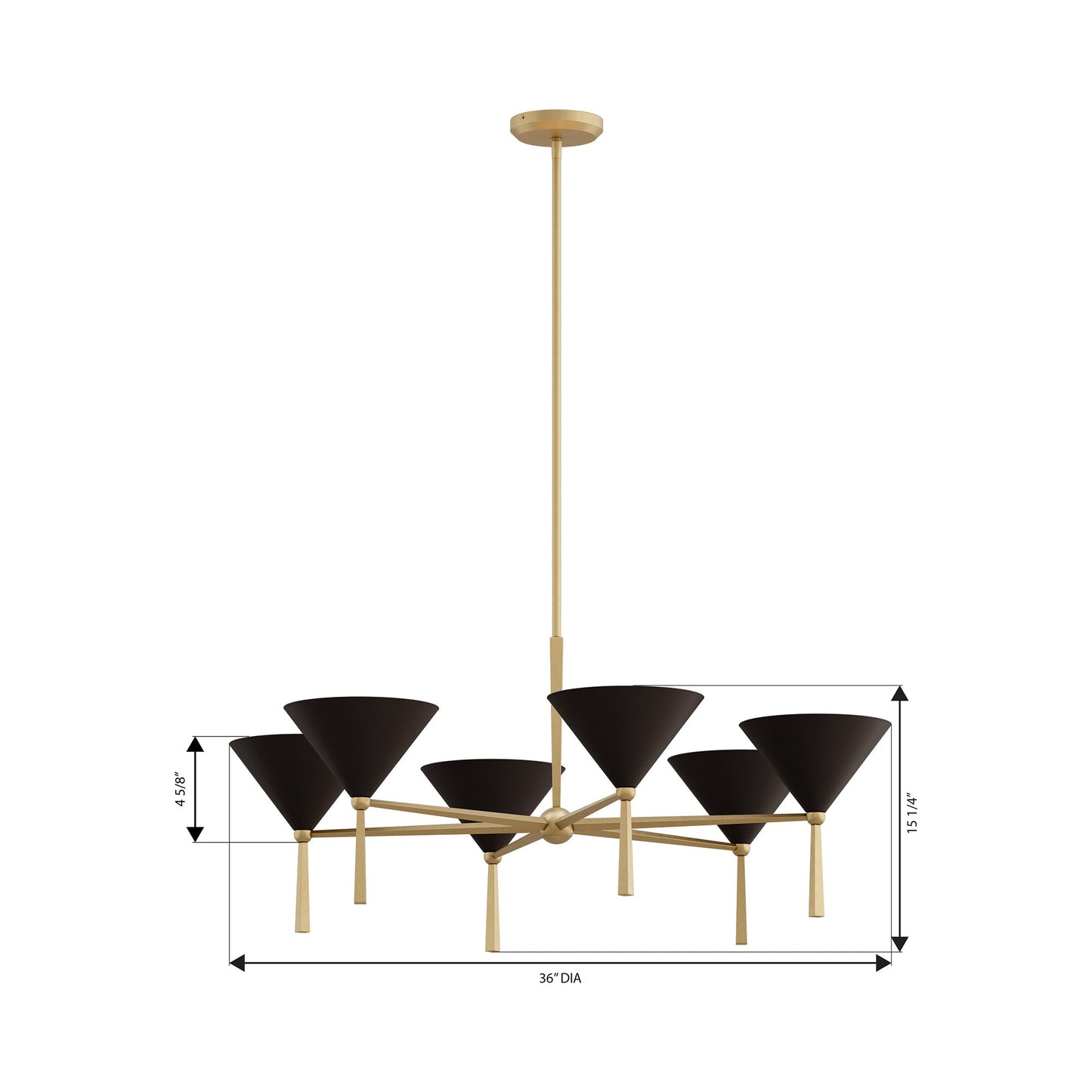 Cortan Chandelier - line drawing.