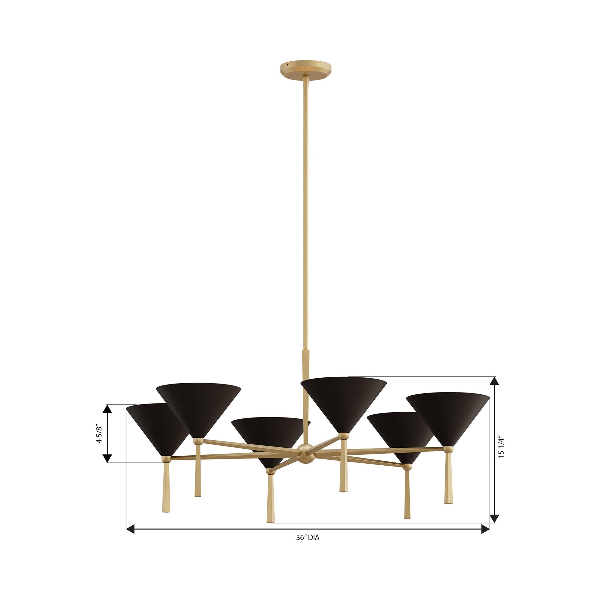 Cortan Chandelier - line drawing.