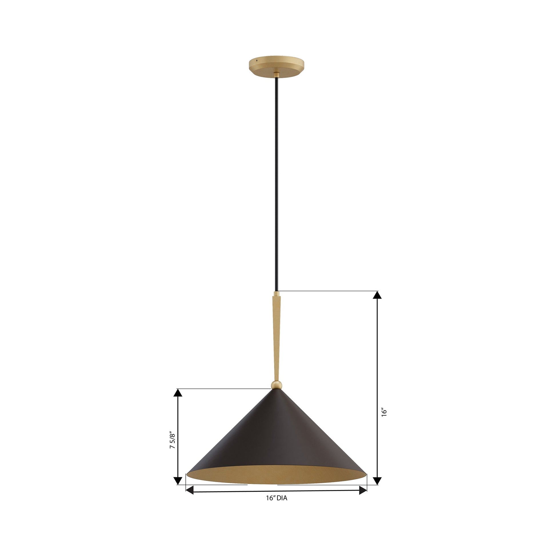 Cortan Pendant Light - line drawing.
