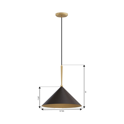Cortan Pendant Light - line drawing.