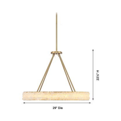 Divinely LED Chandelier - line drawing.