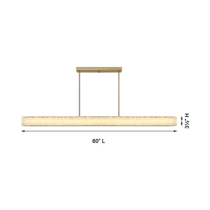 Divinely Linear LED Pendant Light - line drawing.