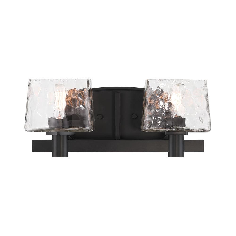Drysdale Bath Vanity Light in Coal Black (2-Light).