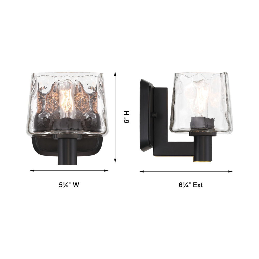 Drysdale Bath Wall Light - line drawing.