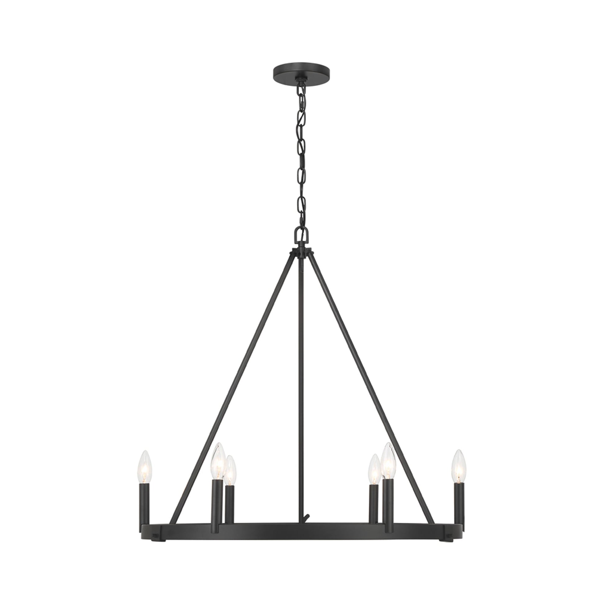Dutton Chandelier in Black Coal (6-Light).