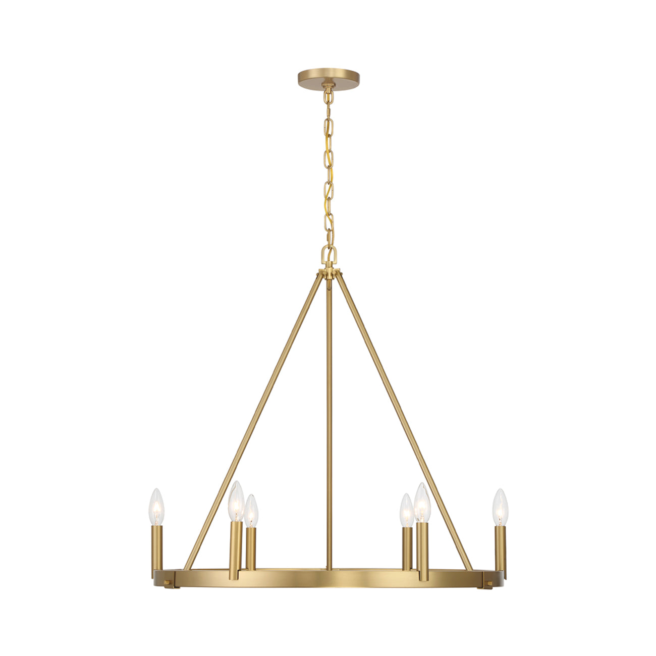 Dutton Chandelier in Signature Brass (6-Light).