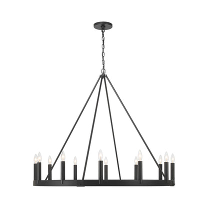 Dutton Chandelier in Black Coal (12-Light).