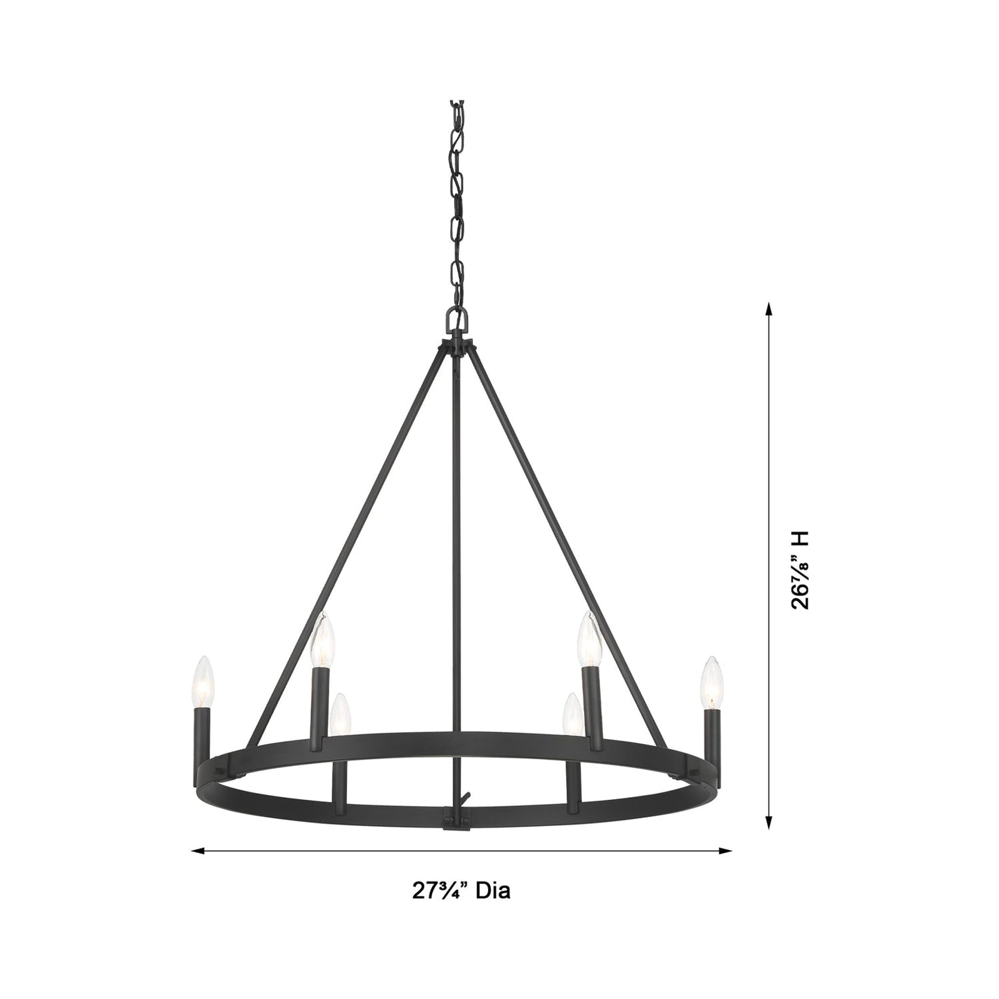 Dutton Chandelier - line drawing.