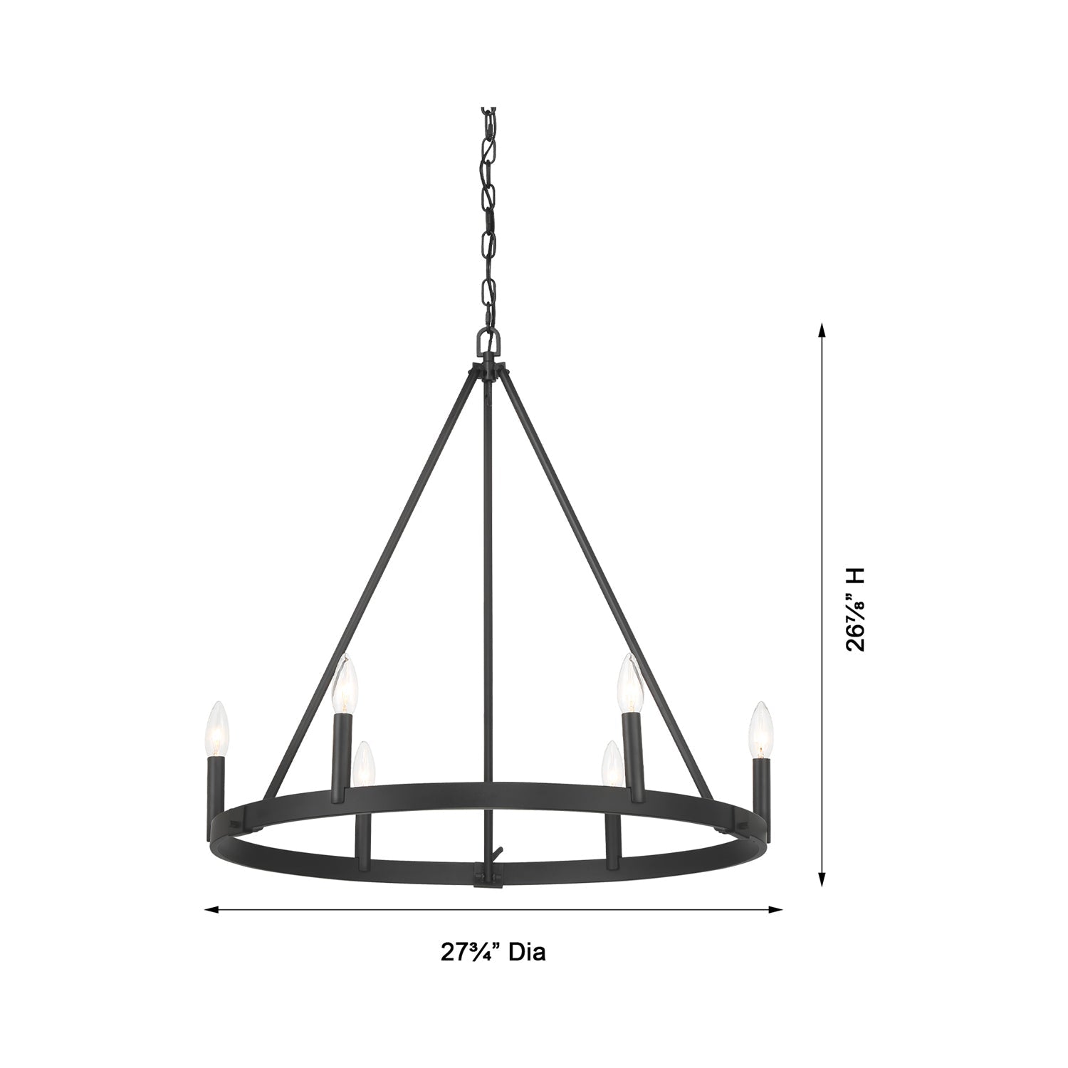 Dutton Chandelier - line drawing.