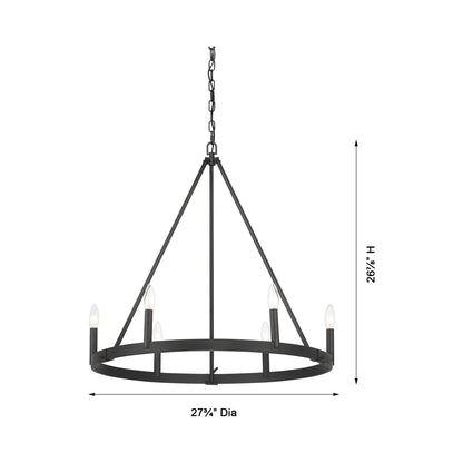 Dutton Chandelier - line drawing.