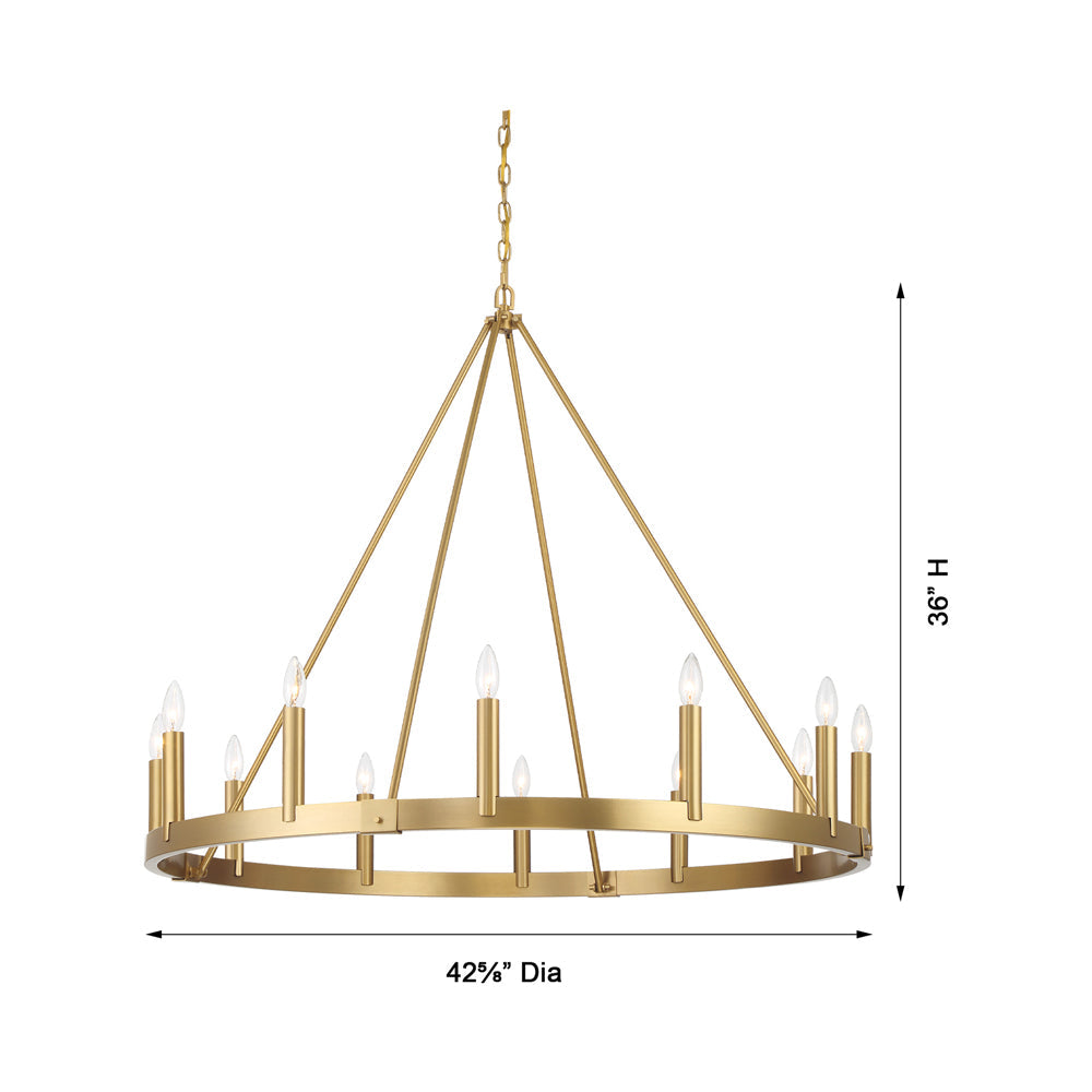 Dutton Chandelier - line drawing.