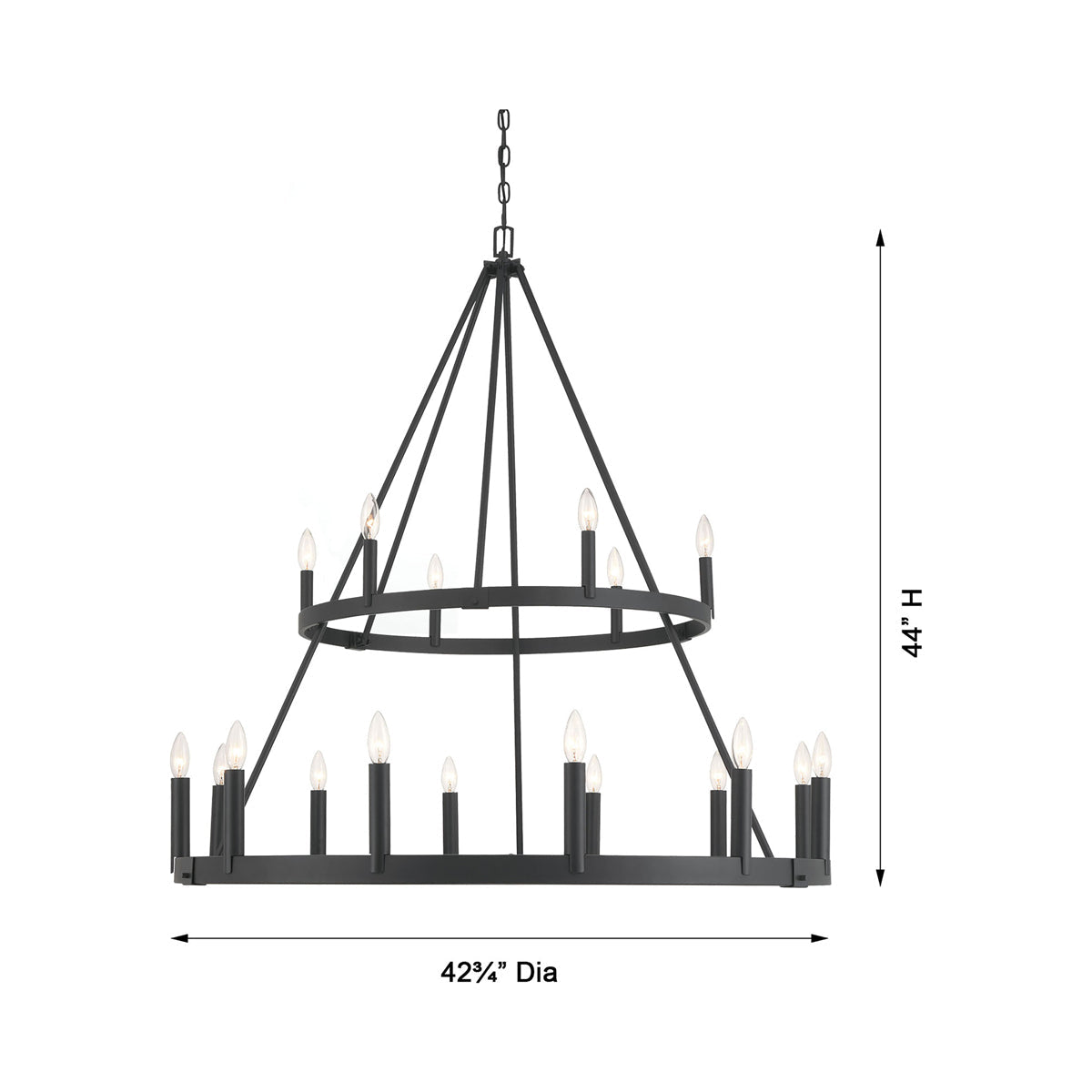 Dutton Chandelier - line drawing.