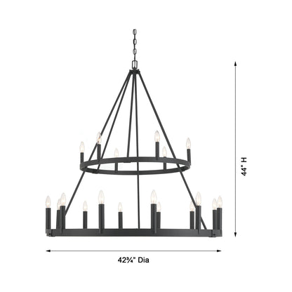 Dutton Chandelier - line drawing.