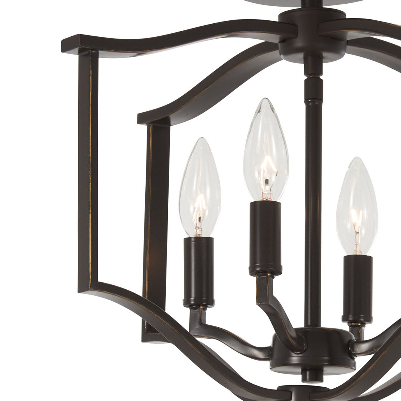 Elyton Semi Flush Mount Ceiling Light in Detail.