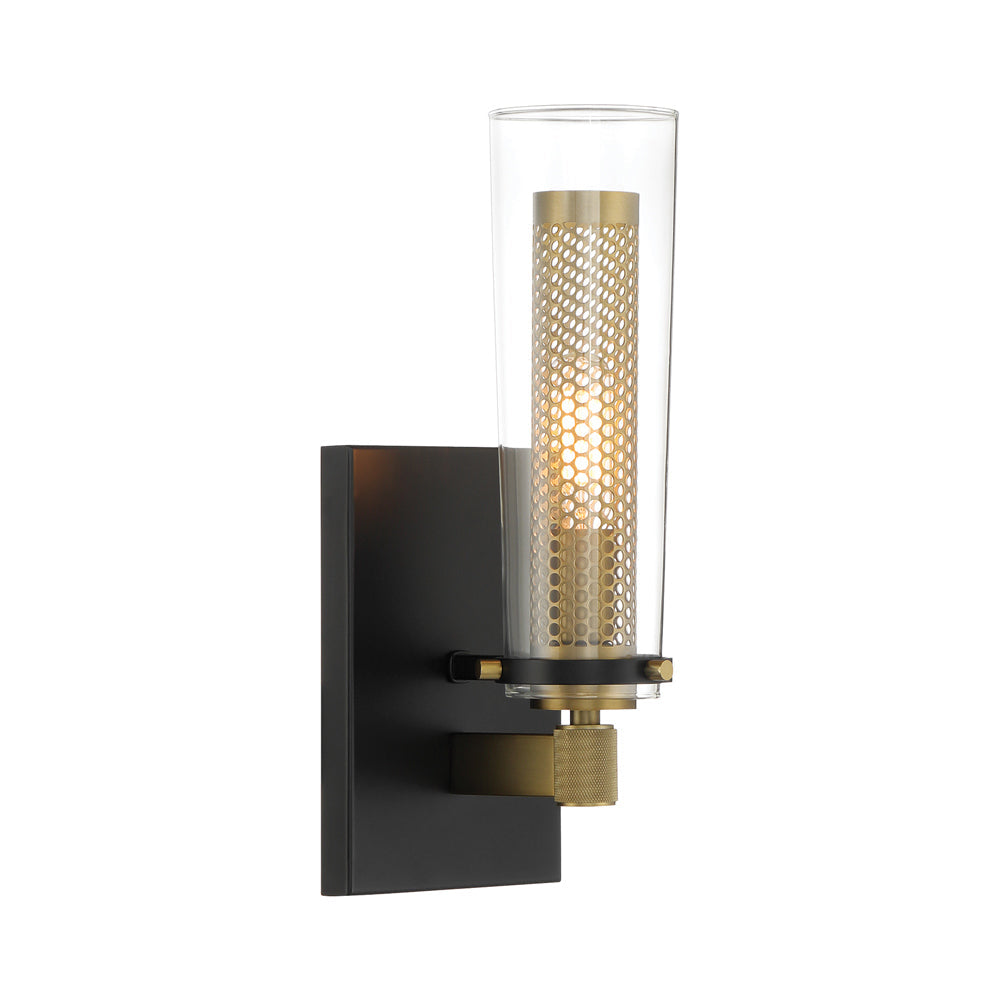 Emmerham Wall Light in Coal/Soft Brass.