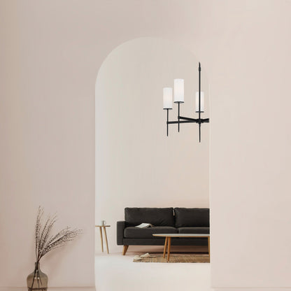 First Avenue Chandelier in living room.