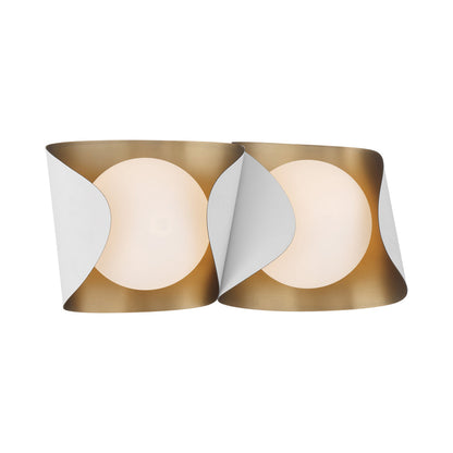 Flare Bath Vanity Light in Sand White (2-Light).