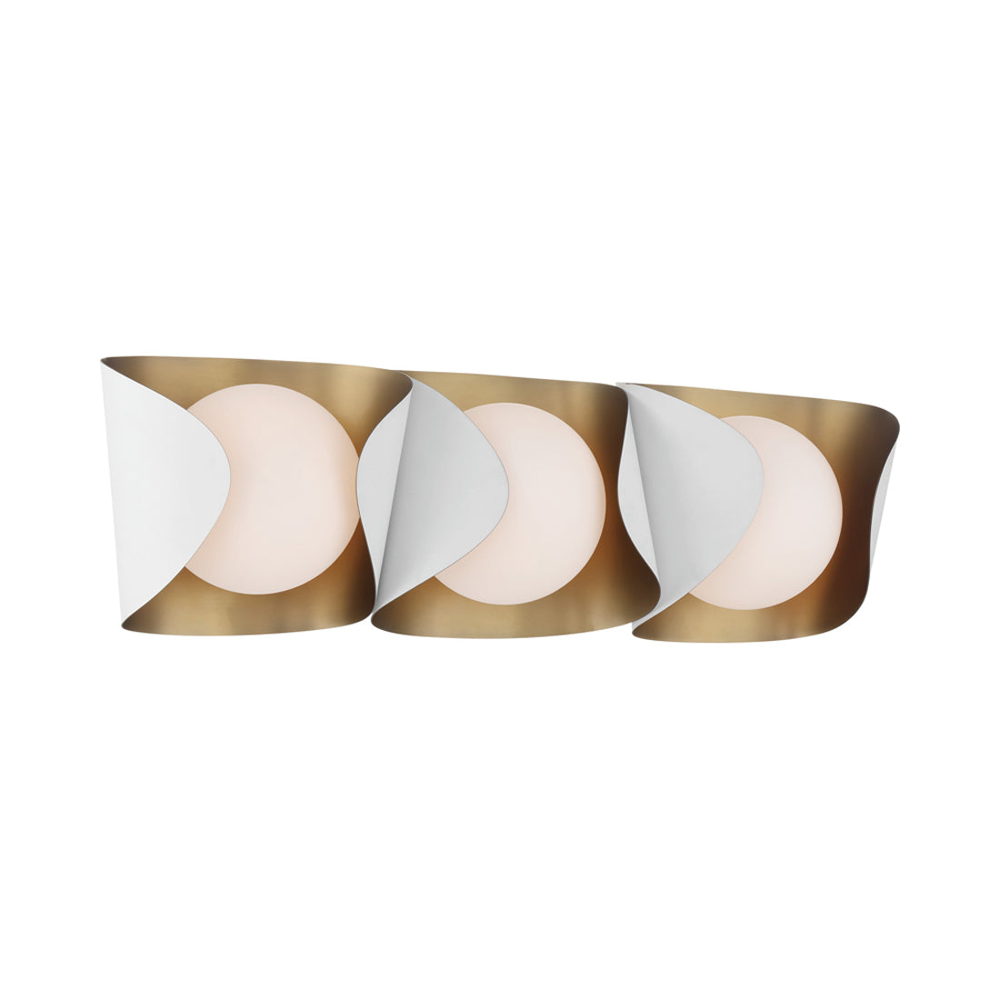 Flare Bath Vanity Light in Sand White (3-Light).