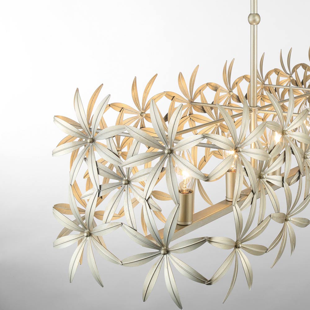 Flower Child Linear Pendant Light in Detail.