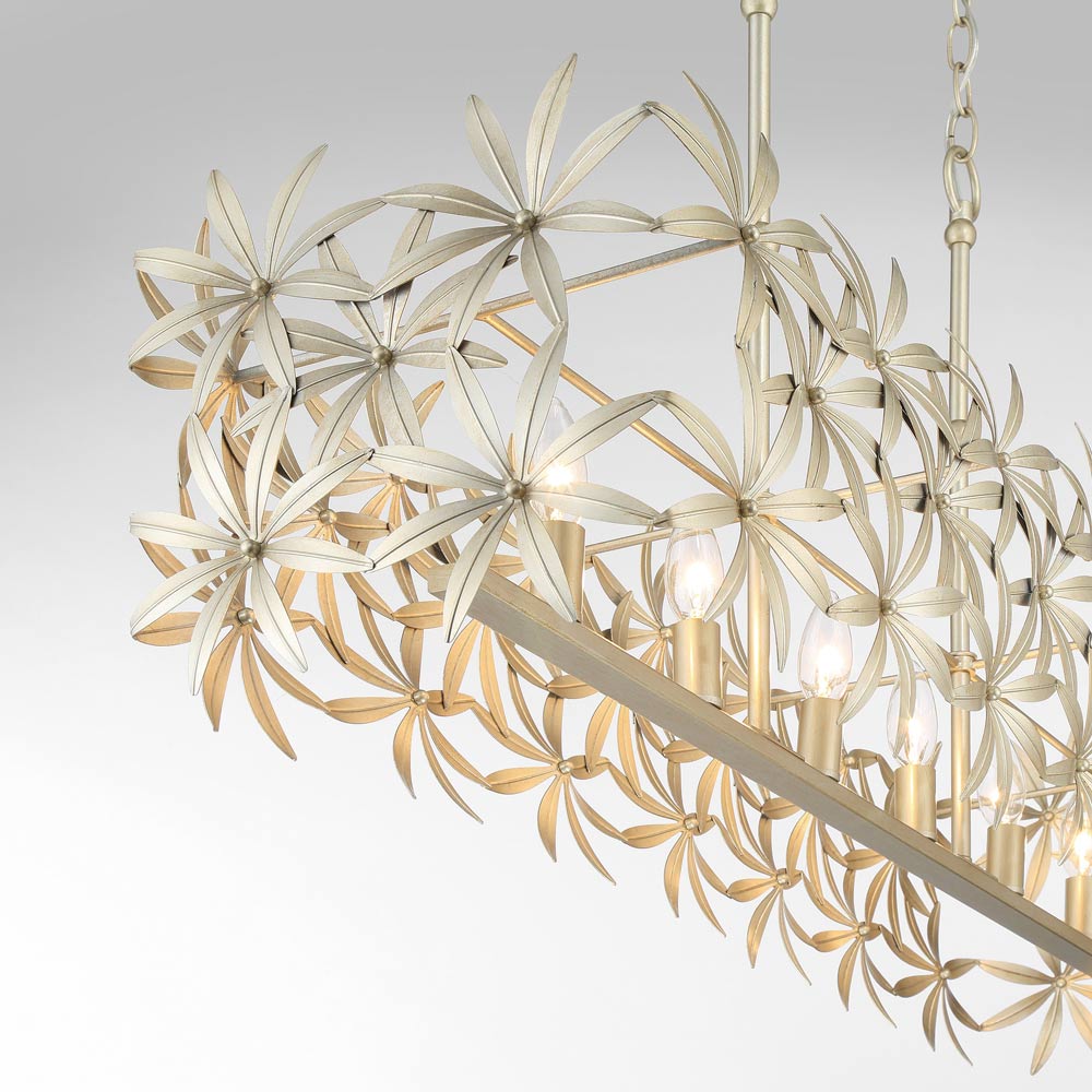 Flower Child Linear Pendant Light in Detail.