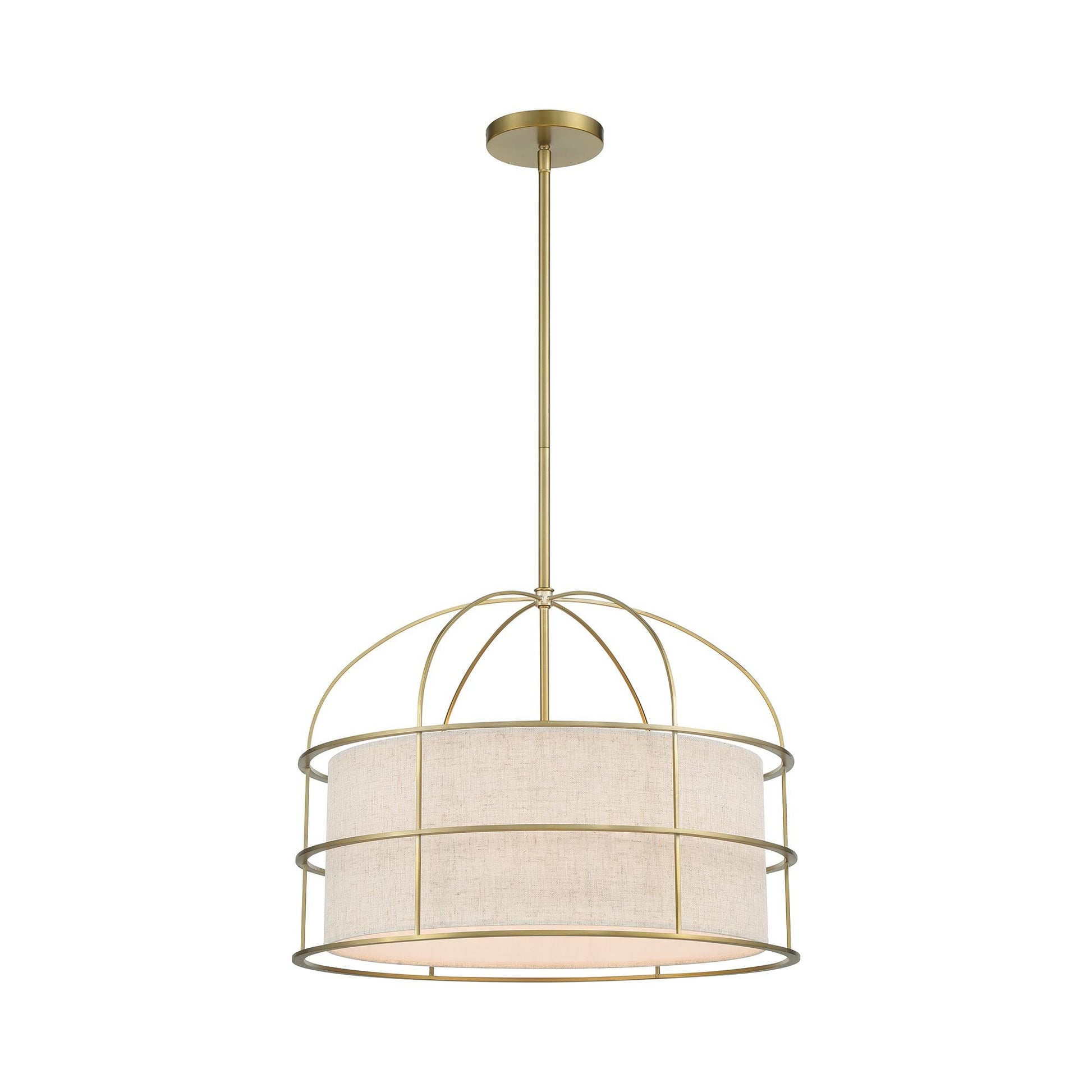 Gateway Park Convertible Pendant Light in Soft Brass (20-Inch).