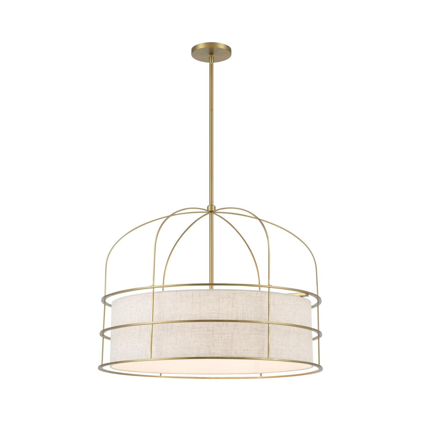 Gateway Park Convertible Pendant Light in Soft Brass (26-Inch).