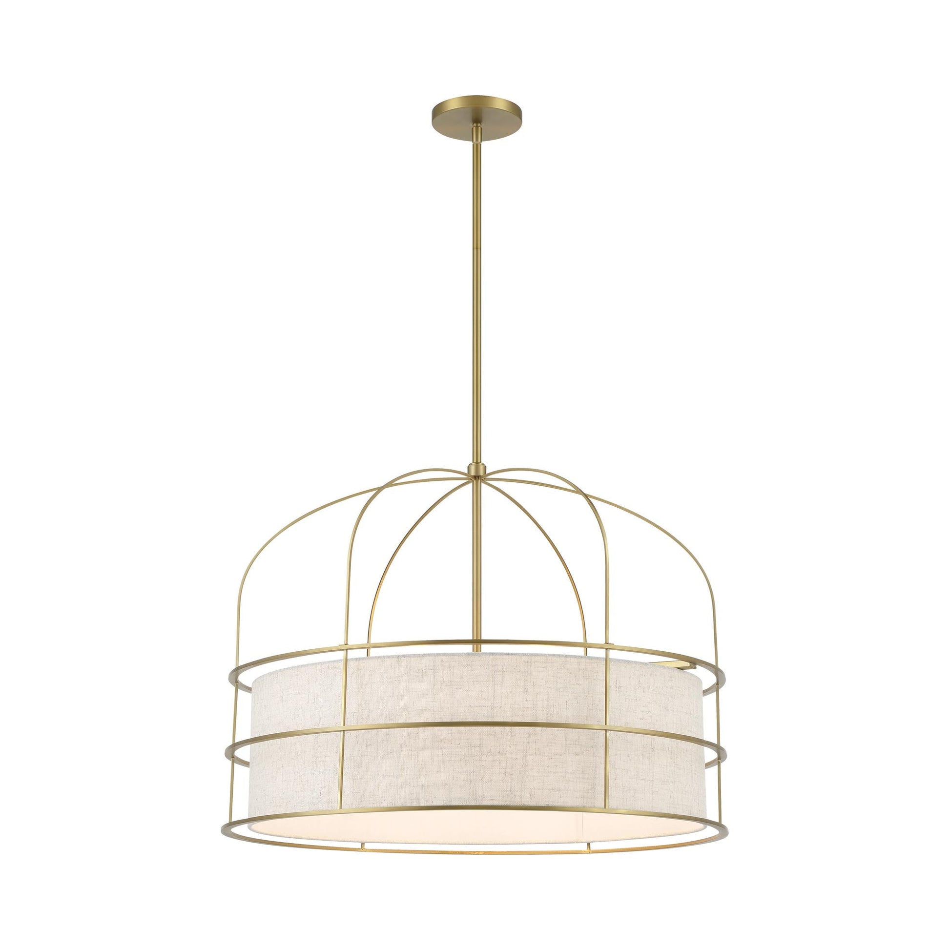 Gateway Park Convertible Pendant Light in Soft Brass (26-Inch).