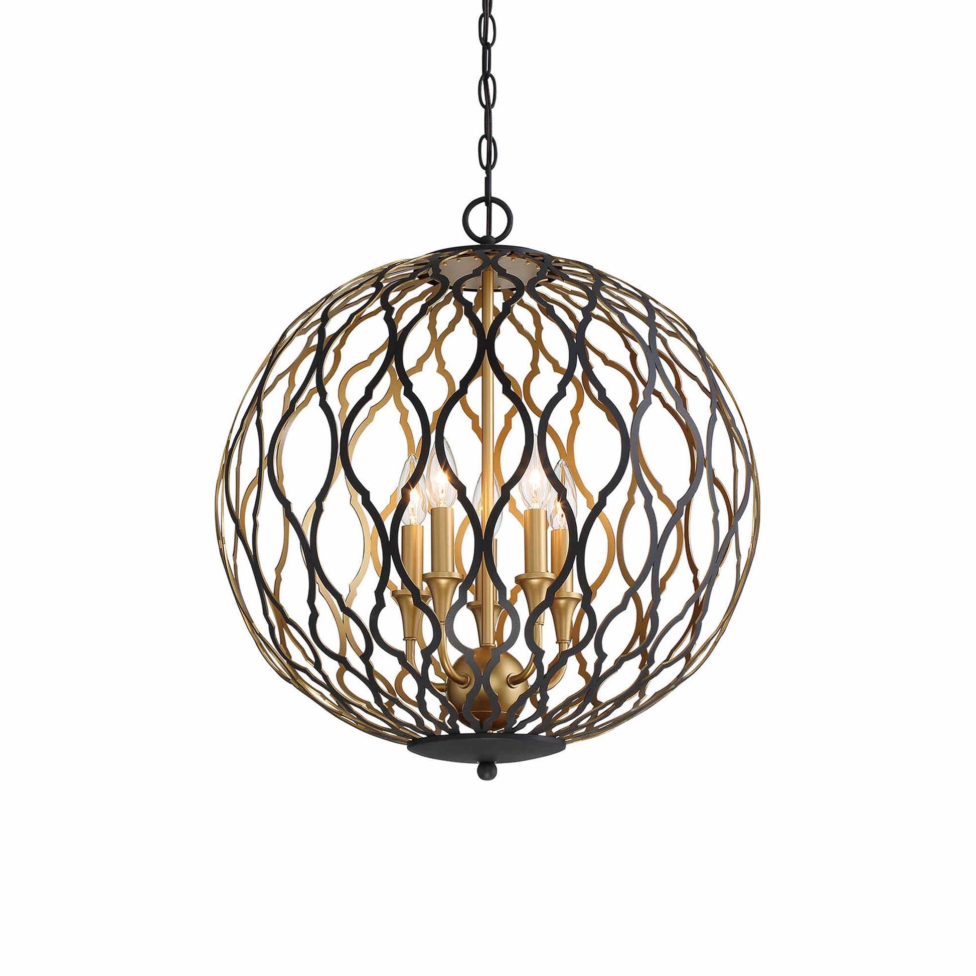 Gilded Glam Pendant Light (5-Light).